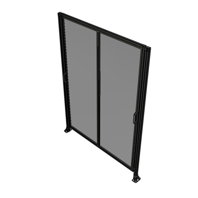 E4-2400-1750-0150-GYPTA DOUBLE REMOVABLE PANEL WITH LEGS 2400MM X 1750MM 1/4" POLYCARBONATE, FULLY ASSEMBLED