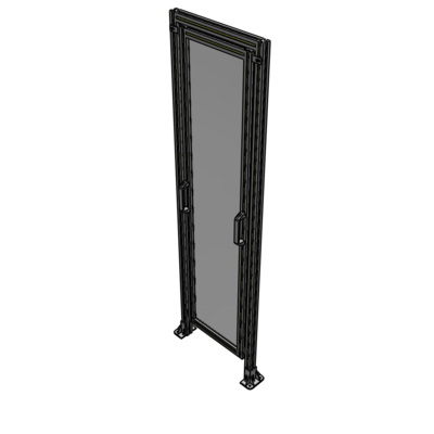 E5-2135-0600-0150-GYPTA SINGLE REMOVABLE PANEL WITH LEGS AND A HEADER 2135MM X 600MM 1/4" POLYCARBONATE, FULLY ASSEMBLED
