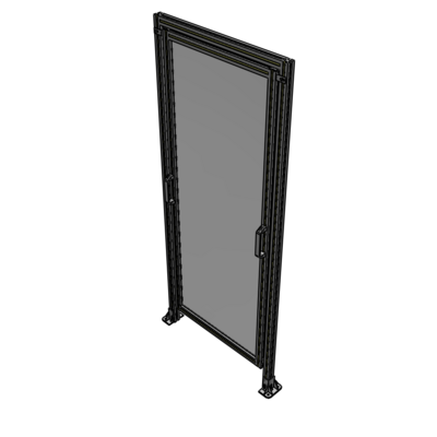 E5-2135-0900-0150-GYPTA SINGLE REMOVABLE PANEL WITH LEGS AND A HEADER 2135MM X 900MM 1/4" POLYCARBONATE, FULLY ASSEMBLED