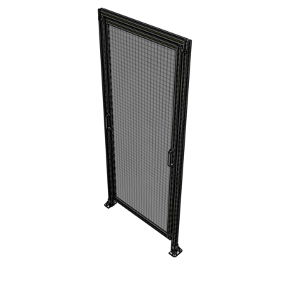 E5-2400-1050-0150-GYMTA SINGLE REMOVABLE PANEL WITH LEGS AND A HEADER  2400MM X 1050MM 1" MESH, FULLY ASSEMBLED