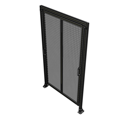E6-2135-1200-0150-GYMTK DOUBLE REMOVABLE PANEL WITH LEGS AND A HEADER 2135MM X 1200MM 1" MESH, AS A KIT