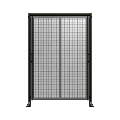 DOUBLE REMOVABLE PANEL WITH LEGS AND A HEADER  2135MM X 1450MM 1&quot; MESH, FULLY ASSEMBLED