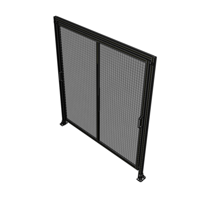 E6-2135-1900-0150-GYMTK DOUBLE REMOVABLE PANEL WITH LEGS AND A HEADER 2135MM X 1900MM 1" MESH, AS A KIT