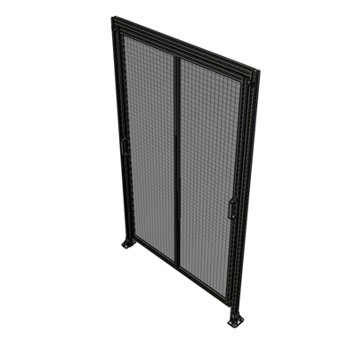 E6-2400-1450-0150-GYMTA DOUBLE REMOVABLE PANEL WITH LEGS AND A HEADER  2400MM X 1450MM 1" MESH, FULLY ASSEMBLED