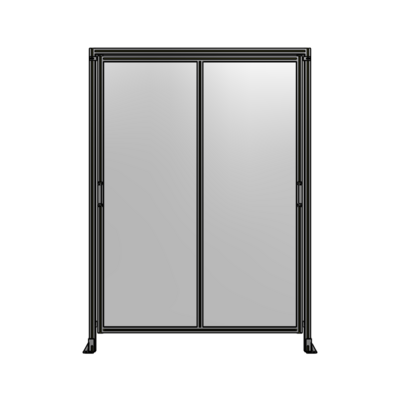 DOUBLE REMOVABLE PANEL WITH LEGS AND A HEADER  2400MM X 1750MM 1/4&quot; POLYCARBONATE, AS A KIT