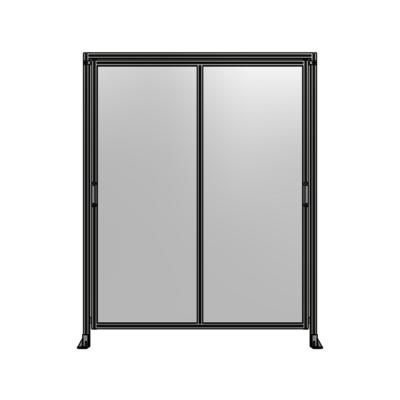 DOUBLE REMOVABLE PANEL WITH LEGS AND A HEADER  2400MM X 1900MM 1/4&quot; POLYCARBONATE, AS A KIT