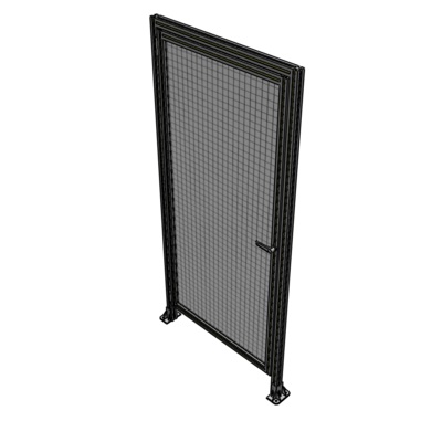 G1-2135-1000-0150-EYMTK DOOR WITH HEADER, HANDLE WITH INTERNAL EGRESS ON RIGHT 2135MM X 1000MM 1" MESH, AS A KIT