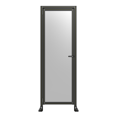DOOR WITH HEADER, HANDLE WITH INTERNAL EGRESS ON RIGHT 2400MM X 820MM 1/4" POLYCARBONATE, AS A KIT