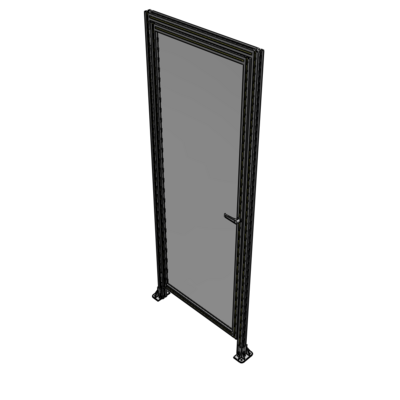 G1-2400-0920-0150-EYPTK DOOR WITH HEADER, HANDLE WITH INTERNAL EGRESS ON RIGHT 2400MM X 920MM 1/4" POLYCARBONATE, AS A KIT