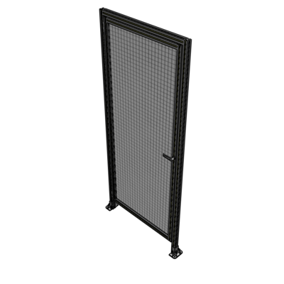 G1-2400-1020-0150-EYMTA DOOR WITH HEADER, HANDLE WITH INTERNAL EGRESS ON RIGHT 2400MM X 1020MM 1" MESH, ASSEMBLED