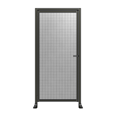 DOOR WITH HEADER, HANDLE WITH INTERNAL EGRESS ON RIGHT 2400MM X 1100MM 1" MESH, AS A KIT