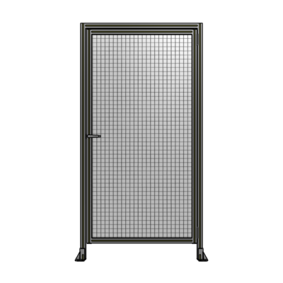 DOOR WITH HEADER, HANDLE WITH INTERNAL EGRESS ON LEFT 2135MM X 1100MM 1&quot; MESH, AS A KIT