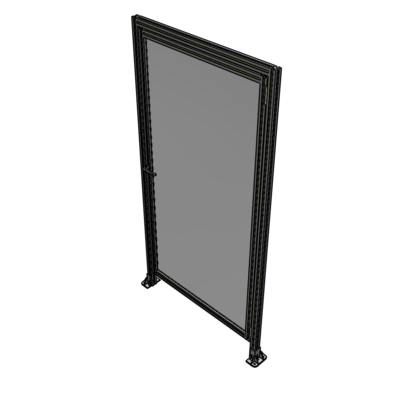G2-2135-1100-0150-EYPTK DOOR WITH HEADER, HANDLE WITH INTERNAL EGRESS ON LEFT 2135MM X 1100MM 1/4" POLYCARBONATE, AS A KIT