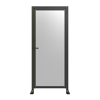 G2-2400-1000-0150-EYPTK DOOR WITH HEADER, HANDLE WITH INTERNAL EGRESS ON LEFT 2400MM X 1000MM 1/4" POLYCARBONATE, AS A KIT