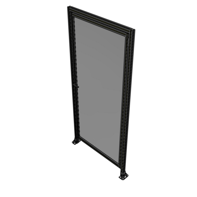 G2-2400-1100-0150-EYPTA DOOR WITH HEADER, HANDLE WITH INTERNAL EGRESS ON LEFT 2400MM X 1100MM 1/4" POLYCARBONATE, ASSEMBLED