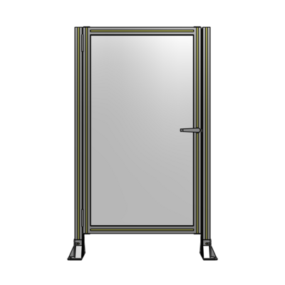 DOOR-ROBUST FRAME, HANDLE/INTERNAL EGRESS ON RIGHT 1400MM X 820MM 1/4&quot; POLYCARBONATE, ASSEMBLED