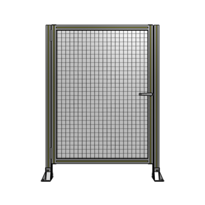 DOOR-ROBUST FRAME, HANDLE/INTERNAL EGRESS ON RIGHT 1400MM X 1020MM 1&quot; MESH, FULLY ASSEMBLED