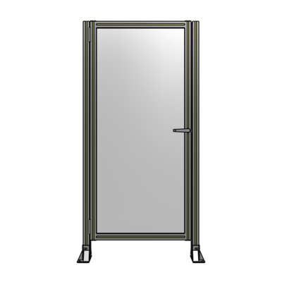 DOOR-ROBUST FRAME, HANDLE/INTERNAL EGRESS ON RIGHT 1700MM X 820MM 1/4&quot; POLYCARBONATE, ASSEMBLED