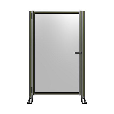 DOOR-ROBUST FRAME, HANDLE/INTERNAL EGRESS ON RIGHT 1700MM X 1020MM 1/4&quot; POLYCARBONATE, ASSEMBLED
