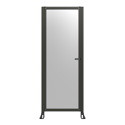DOOR-ROBUST FRAME, HANDLE/INTERNAL EGRESS ON RIGHT 2135MM X 900MM 1/4" POLYCARBONATE, ASSEMBLED