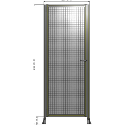 G5-2400-0920-0150-EYMTK DOOR-ROBUST FRAME, HANDLE/INTERNAL EGRESS ON RIGHT 2135MM X 920MM 1" MESH, AS A KIT