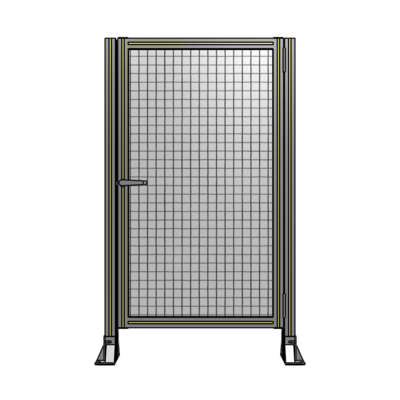 DOOR-ROBUST FRAME, HANDLE/INTERNAL EGRESS ON LEFT 1400MM X 820MM 1&quot; MESH, FULLY ASSEMBLED