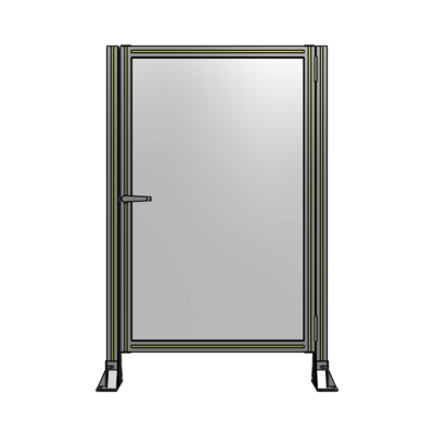 DOOR-ROBUST FRAME, HANDLE/INTERNAL EGRESS ON LEFT 1400MM X 900MM 1/4&quot; POLYCARBONATE, ASSEMBLED