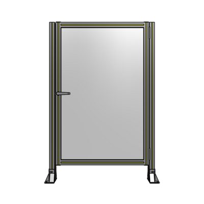 DOOR-ROBUST FRAME, HANDLE/INTERNAL EGRESS ON LEFT 1400MM X 920MM 1/4&quot; POLYCARBONATE, ASSEMBLED