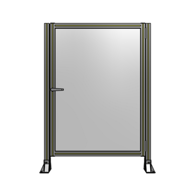 DOOR-ROBUST FRAME, HANDLE/INTERNAL EGRESS ON LEFT 1400MM X 1000MM 1/4&quot; POLYCARBONATE, ASSEMBLED