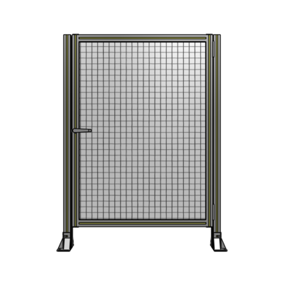 DOOR-ROBUST FRAME, HANDLE/INTERNAL EGRESS ON LEFT 1400MM X 1020MM 1&quot; MESH, AS A KIT