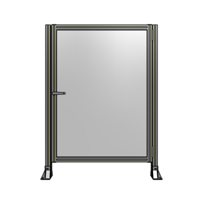DOOR-ROBUST FRAME, HANDLE/INTERNAL EGRESS ON LEFT 1400MM X 1020MM 1/4&quot; POLYCARBONATE, ASSEMBLED