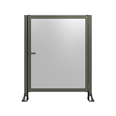 DOOR-ROBUST FRAME, HANDLE/INTERNAL EGRESS ON LEFT 1400MM X 1100MM 1/4&quot; POLYCARBONATE, AS A KIT