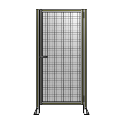 DOOR-ROBUST FRAME, HANDLE/INTERNAL EGRESS ON LEFT 1700MM X 820MM 1&quot; MESH, FULLY ASSEMBLED