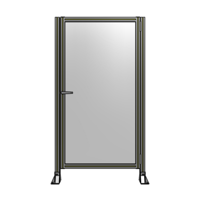 DOOR-ROBUST FRAME, HANDLE/INTERNAL EGRESS ON LEFT 1700MM X 920MM 1/4&quot; POLYCARBONATE, AS A KIT