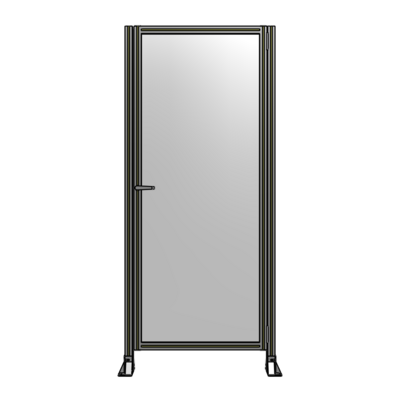 DOOR-ROBUST FRAME, HANDLE/INTERNAL EGRESS ON LEFT 2135MM X 920MM 1/4&quot; POLYCARBONATE, ASSEMBLED
