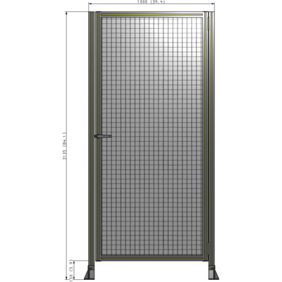 G6-2135-1000-0150-EYMTK DOOR-ROBUST FRAME, HANDLE/INTERNAL EGRESS ON LEFT 2135MM X 1000MM 1" MESH, AS A KIT