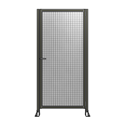 DOOR-ROBUST FRAME, HANDLE/INTERNAL EGRESS ON LEFT 2135MM X 1020MM 1&quot; MESH, AS A KIT