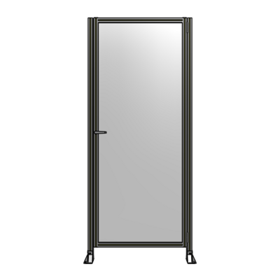 DOOR-ROBUST FRAME, HANDLE/INTERNAL EGRESS ON LEFT 2135MM X 1020MM 1/4" POLYCARBONATE, AS A KIT