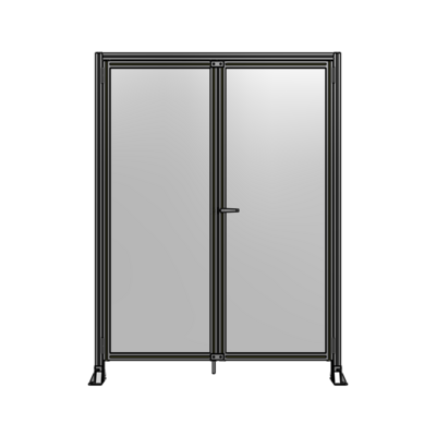 J3-2135-1600-0150-UYPTK SINGLE PANEL, DOUBLE DOOR-FRAME W/ HEADER-HANDLE ON RIGHT 2135MM X 1600MM  1/4" POLYCARB, AS A KIT