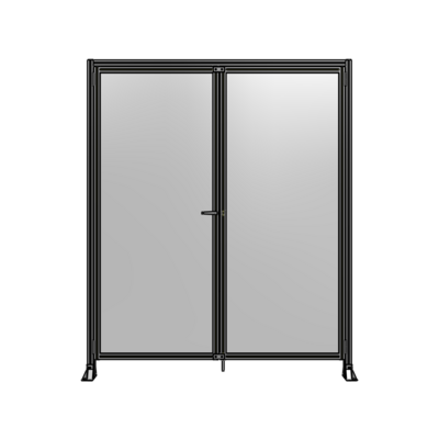 J3-2400-2000-0150-TYPTK SINGLE PANEL, DOUBLE DOOR-FRAME W/ HEADER-HANDLE ON LEFT 2400MM X 2000MM 1/4" POLYCARB, AS A KIT