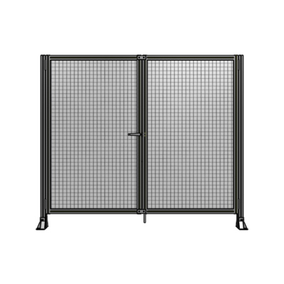 J4-1700-2000-0150-TYMTK SINGLE PANEL, DOUBLE DOOR-FRAME W/O HEADER-HANDLE ON LEFT 1700MM X 2000MM 1" MESH, AS A KIT