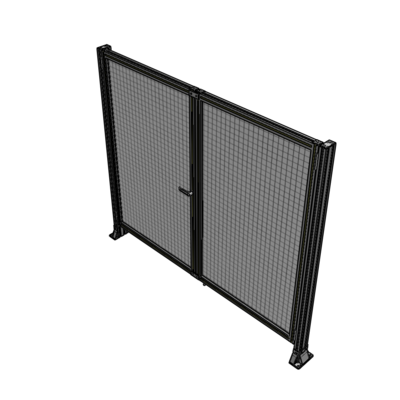 J4-1700-2000-0150-TYMTK SINGLE PANEL, DOUBLE DOOR-FRAME W/O HEADER-HANDLE ON LEFT 1700MM X 2000MM 1" MESH, AS A KIT