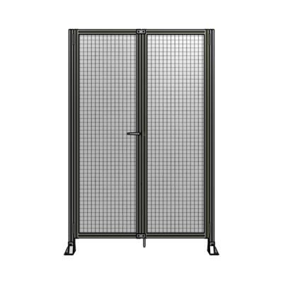 J4-2135-1400-0150-TYMTK SINGLE PANEL, DOUBLE DOOR-FRAME W/O HEADER-HANDLE ON LEFT 2135MM X 1400MM 1" MESH, AS A KIT