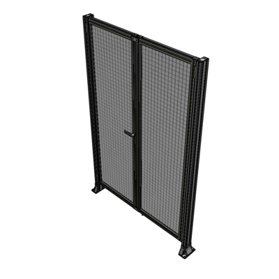 J4-2135-1400-0150-TYMTK SINGLE PANEL, DOUBLE DOOR-FRAME W/O HEADER-HANDLE ON LEFT 2135MM X 1400MM 1" MESH, AS A KIT
