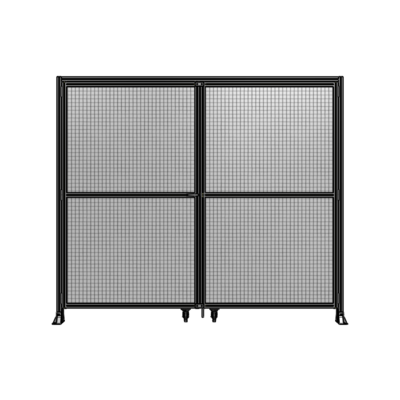J7-2400-2800-0150-TYMTK DOUBLE PANEL, DOUBLE DOOR-FRAME W/ HEADER- HANDLE ON LEFT 2400MM X 2800MM 1" MESH, AS A KIT