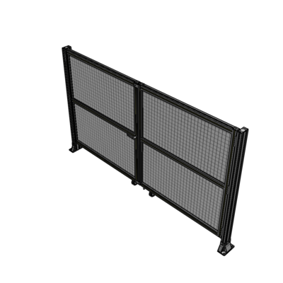 J8-1400-2400-0150-TYMTK DOUBLE PANEL, DOUBLE DOOR-FRAME W/O HEADER-HANDLE ON LEFT 1400MM X 2400MM  1" MESH, AS A KIT