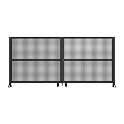 J8-1700-3600-0150-TYMTA DOUBLE PANEL, DOUBLE DOOR-FRAME W/O HEADER-HANDLE ON LEFT 1700MM X 3600MM  1" MESH, ASSEMBLED