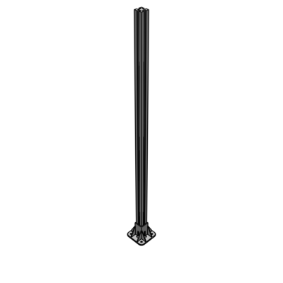 K1-1400-ZFA VERTICAL POST-4 SIDED FOOT, YELLOW INSERT, NO END CAP 45 MM X 45 MM X 1400 MM TALL, FULLY ASSEMBLED