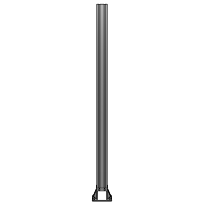 VERTICAL POST-4 SIDED FOOT, YELLOW INSERT, NO END CAP 90 MM X 90 MM X 1700 MM TALL, FULLY ASSEMBLED