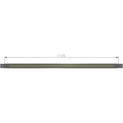 L1-1105-YTA 1105MM LONG HALF STRAP, MOUNTS HORIZONTAL ON 1200MM WIDE SINGLE WALL SECTIONS